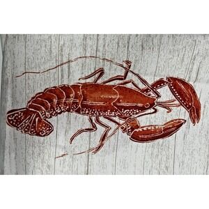 Stencil‎ Lobster Pillow Bryant Industries Indoor/Outdoor Fabric 2 yards- NWOT